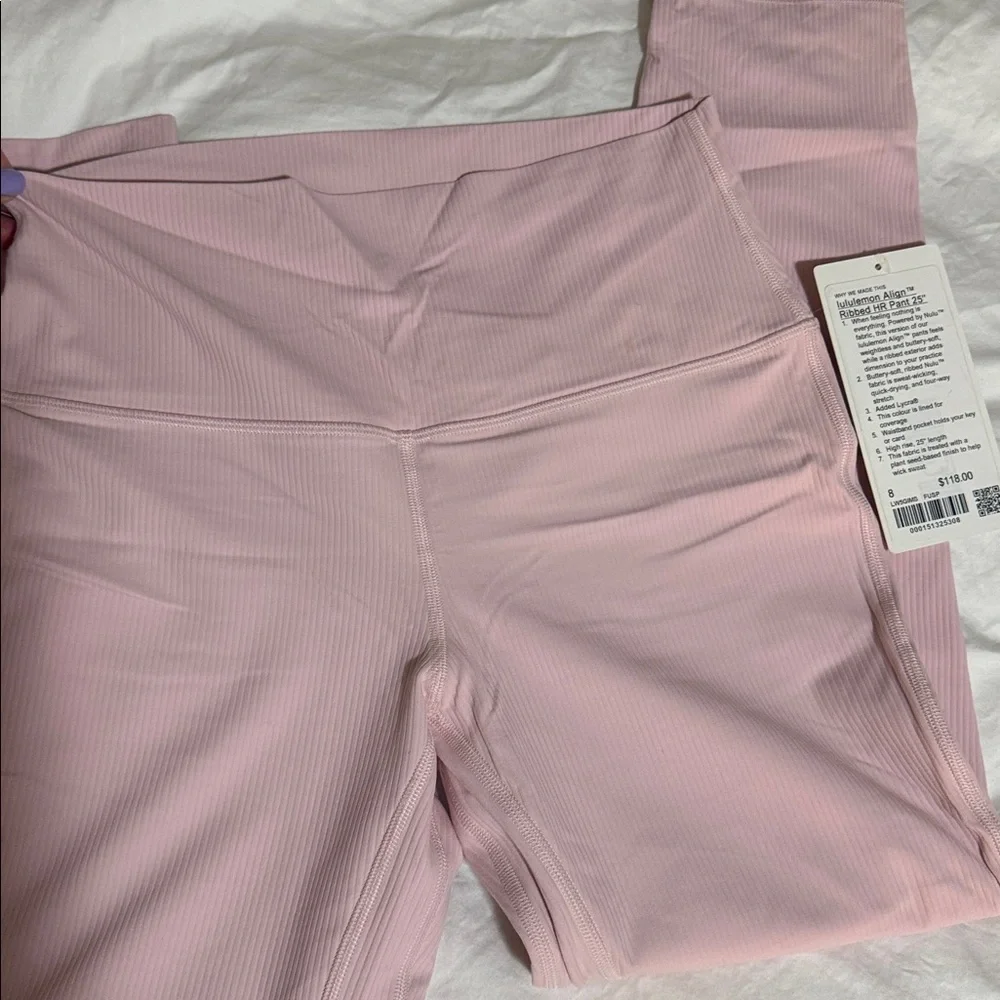 lululemon align ribbed HR 25” size 8 NWT - Picture 3 of 4